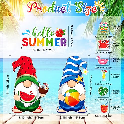 Set de 9 Imanes Decorativos de Gnomo para Verano miniatura 2