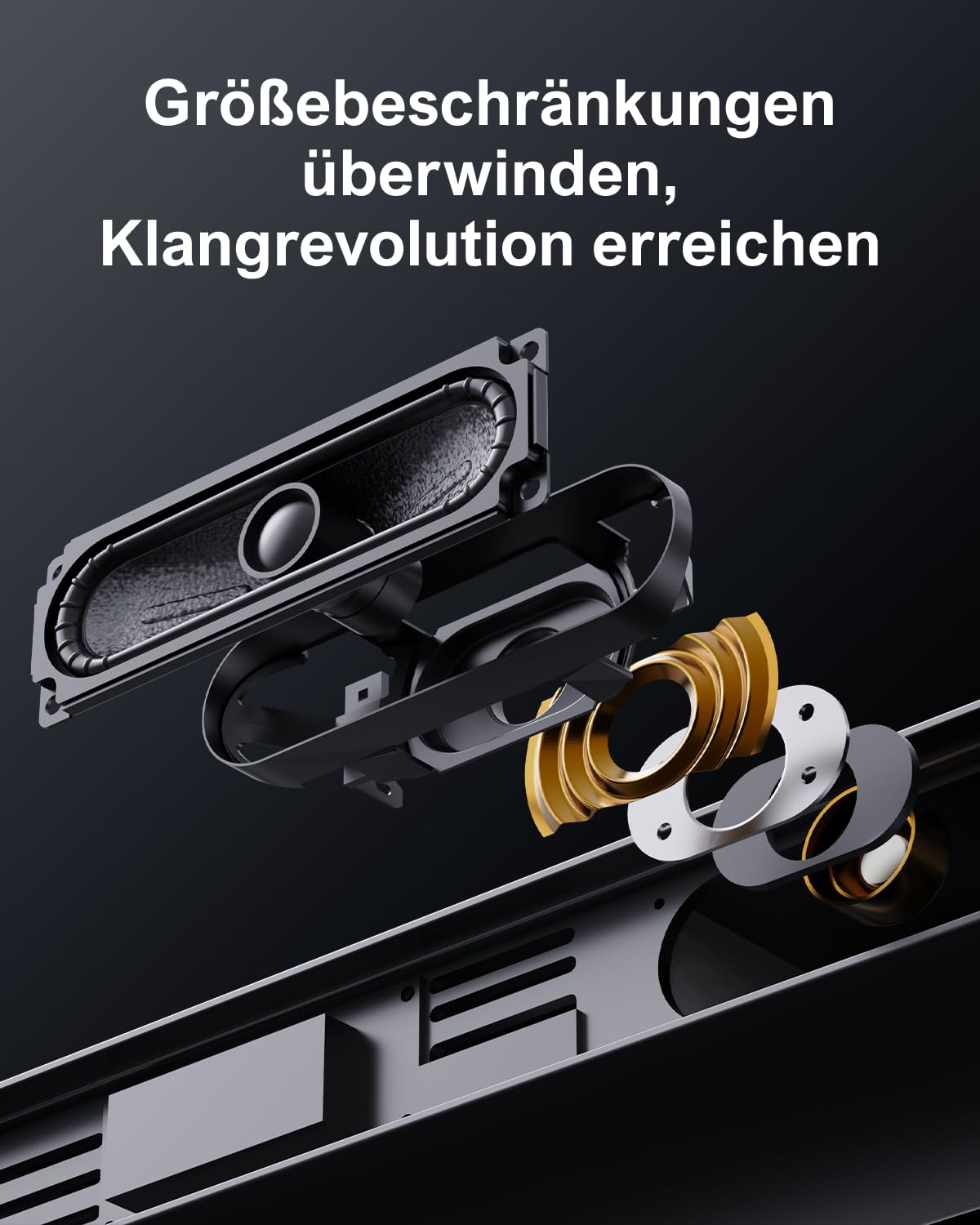 ULTIMEA Soundbar für TV Geräte mit Dolby Atmos, BassMX, 3D Surround Sound System für TV Lautsprecher Heimkino, Soundbar mit Subwoofer, 5.3 Bluetooth PC Sound Bars, 190W Spitzenleistung, Nova S50