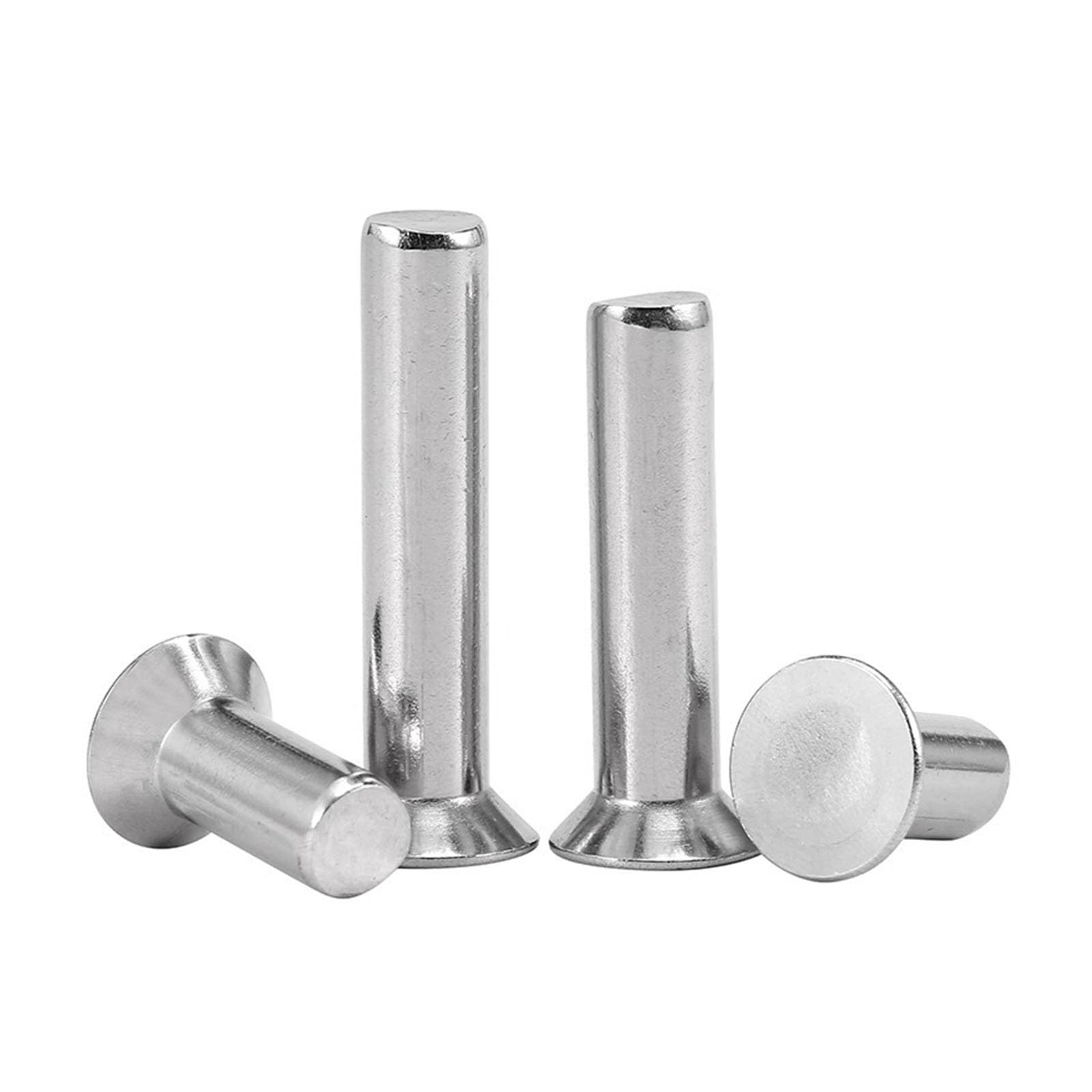 20 Pezzi Rivetti Solidi a Testa Piatta M8, Rivetti Svasati in Acciaio Inossidabile per Meccanica, Riparazione Auto, Progetti Fai da Te(M8X60mm)
