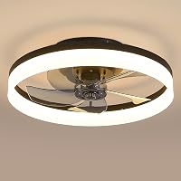 MOSSCO LED Mennyezeti Ventilátor Távirányítóval, Dimmelhető, 3 Szín, 6 Fokozat, 50cm 9