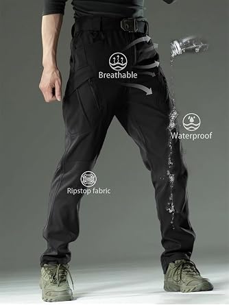 Cargo Work Pants for Men Baggy Multi Pockets Straight Leg Sweatpants, Cargo Pants for Men Jogger Hiking Pants