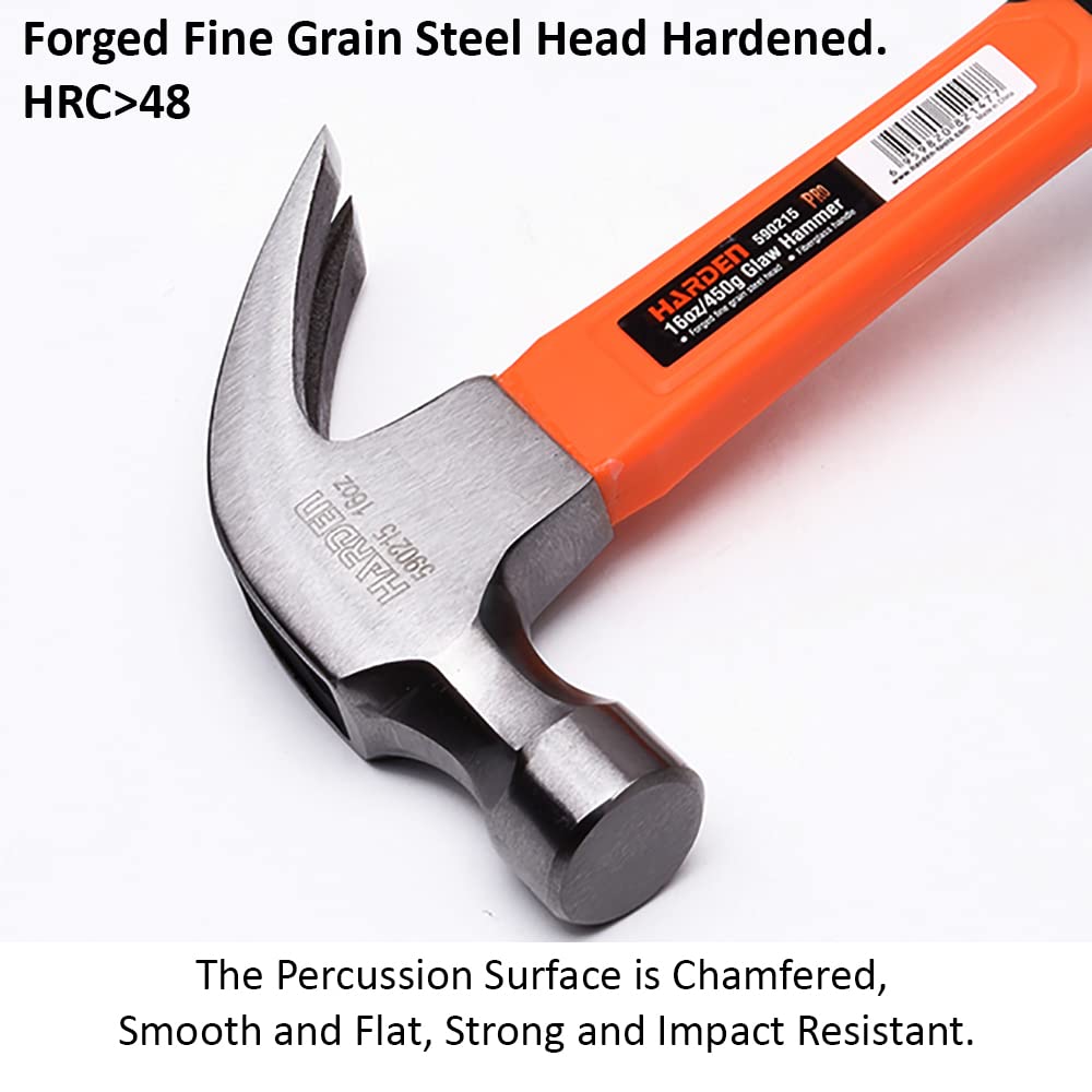Harden Claw Hammer - Fiberglass Handle -2