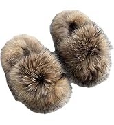 Amazon.com | RSF33 Real Raccoon Fur Slippers For Women With Fur