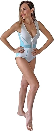 Miniatura 2 de Jade LeBaum Womens Wetsuit Shorty  2mm Neoprene Swimsuit  Front Zipper Wetsuit  One Piece Wet Suit Winter Swimming Surfing