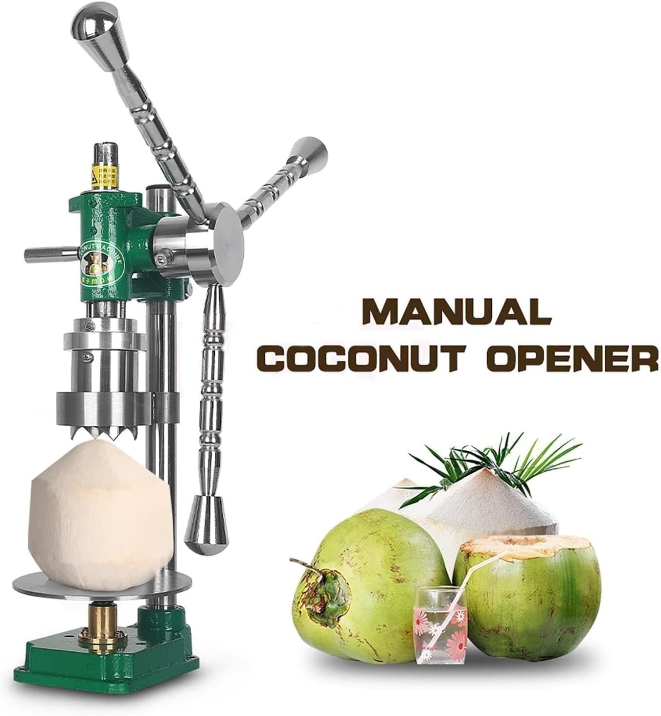 Vertical Coconut Opening Machine,Adjustable Coconut Opener Tool,Manual Coconut Punch Tool Hole Opener