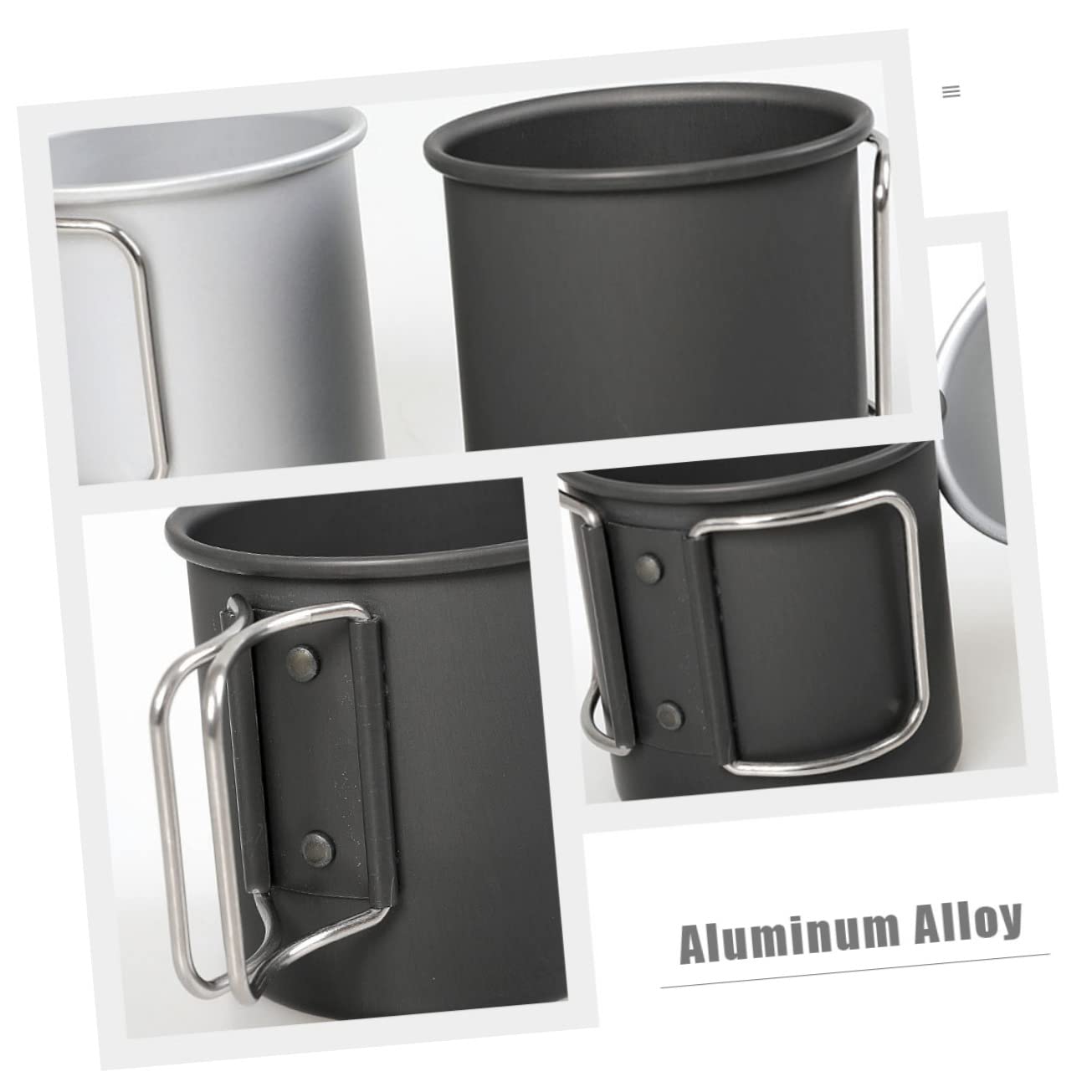 4stücke Faltbarer Wasserbecher Mit Praktischem Griff Campingbecher Für Outdoor-aktivitäten Für Getränke Kaffee Tee Und