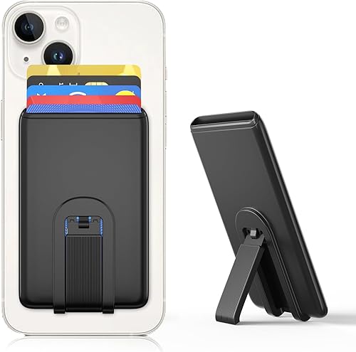 Senose Soporte para tarjetas de teléfono, billetera de silicona con soporte para tarjetas de crédito para la parte posterior del teléfono, bolsillo