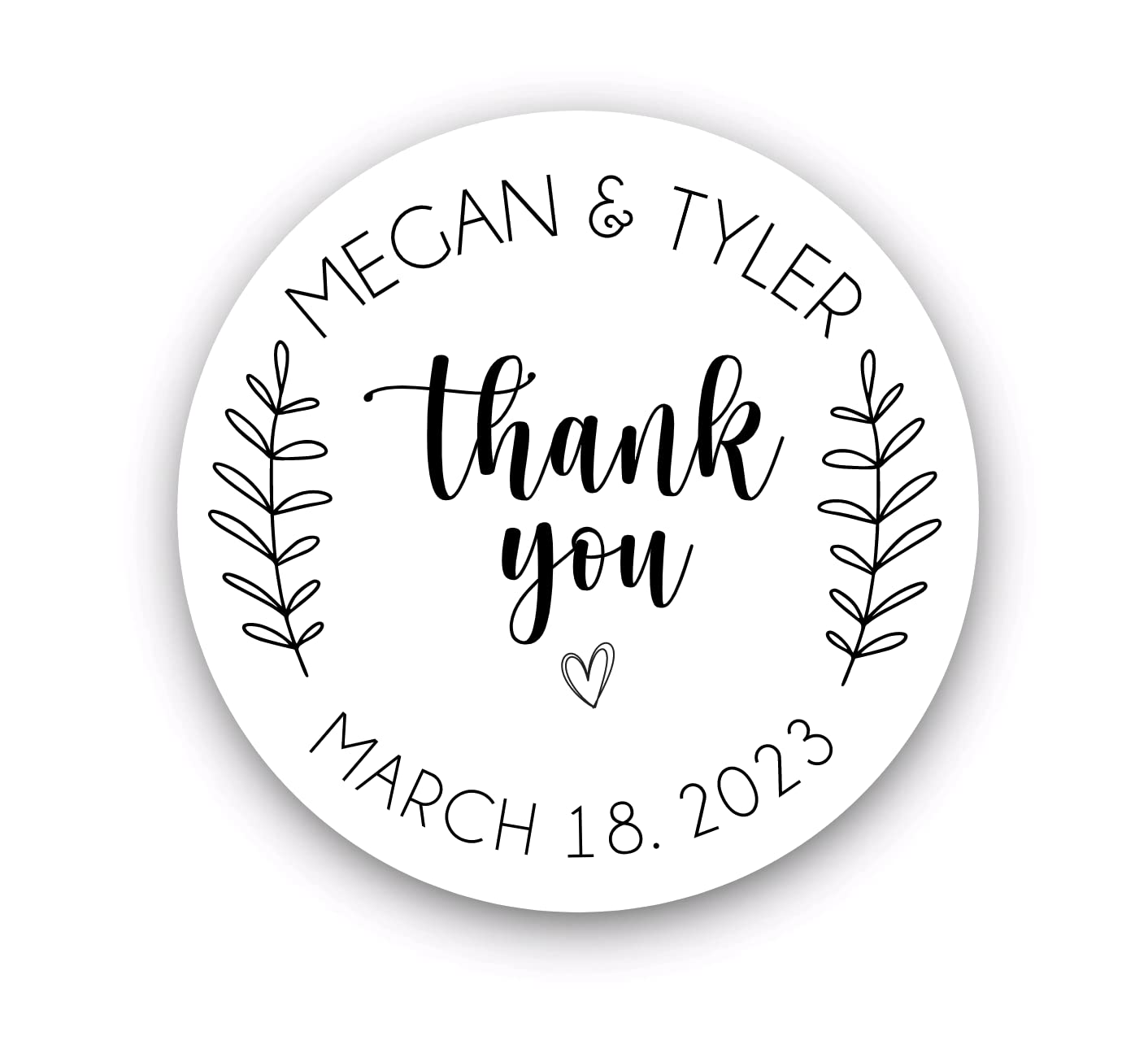 Greenery Wedding Stickers for Bags, Wedding Favor