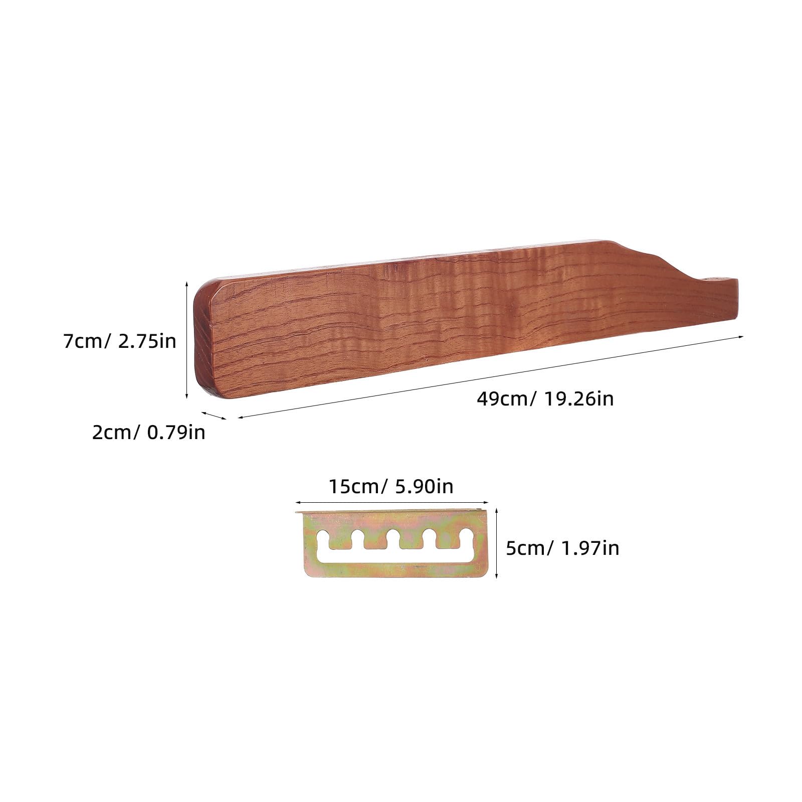 EXCEART Braccioli per Sedia Reclinabile in Legno Supporto in Ferro, 2 Pezzi Resistenti alla Deformazione, Compatibilità per Balcone e Ufficio Lounge