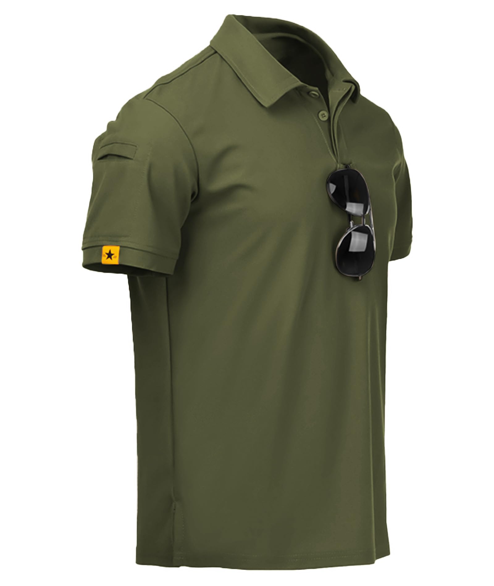 JACKETOWN Polo Shirt Uomo Manica Corta Asciugatura Rapida Traspirante Tennis Polo Shirt Camicie Polo Estate per Uomo Button Front T-Shirts Sport Shirt Basic Regular Fit Golf