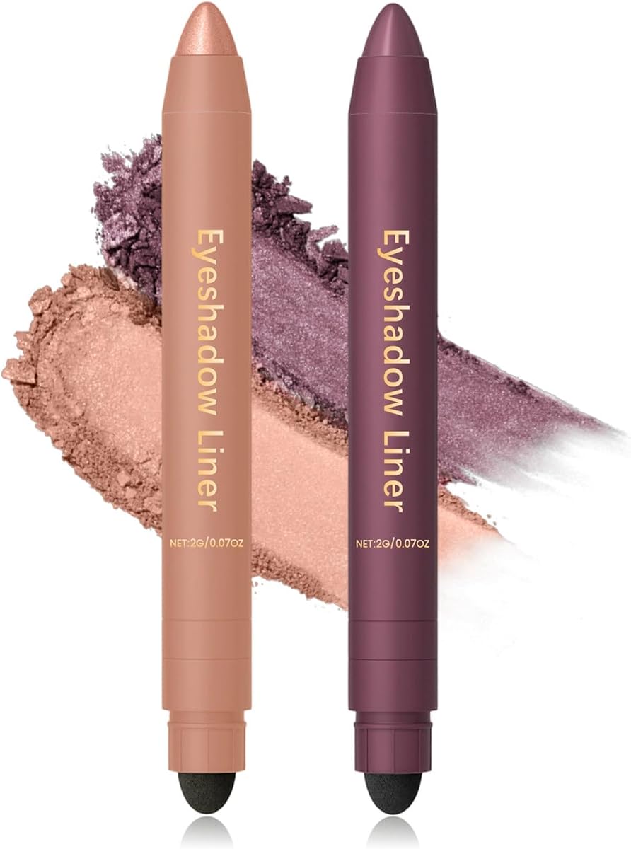 Shadow Liner 2-in-1 Eyeliner Eyeshadow, Shadow Liner Duo Plum, Eyeliner + Eyeshadow, Waterproof, Long-Lasting & Smudge-Proof Wear, Smooth, Easy to Color