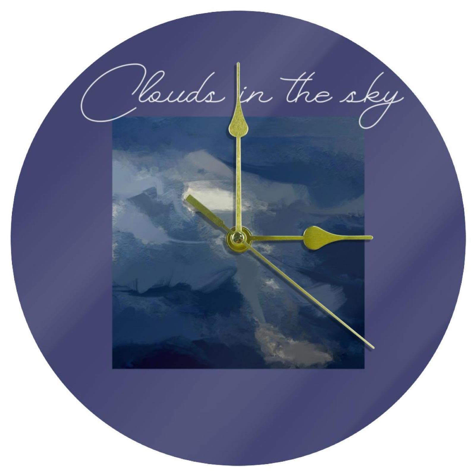 Horloge murale nuages en acrylique pour decorer une chambre d'enfant