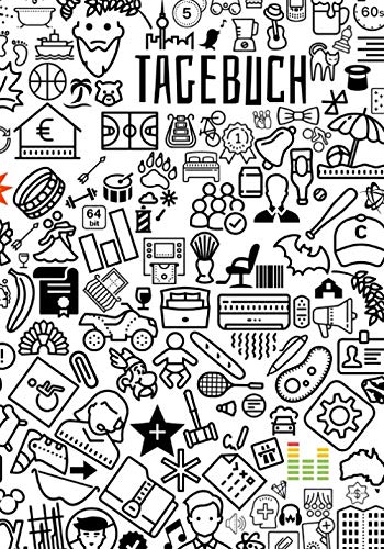 Tagebuch: Tagebuch im ICON Design - Cooles ICON Design - ca. 124 leere Seiten (liniert)