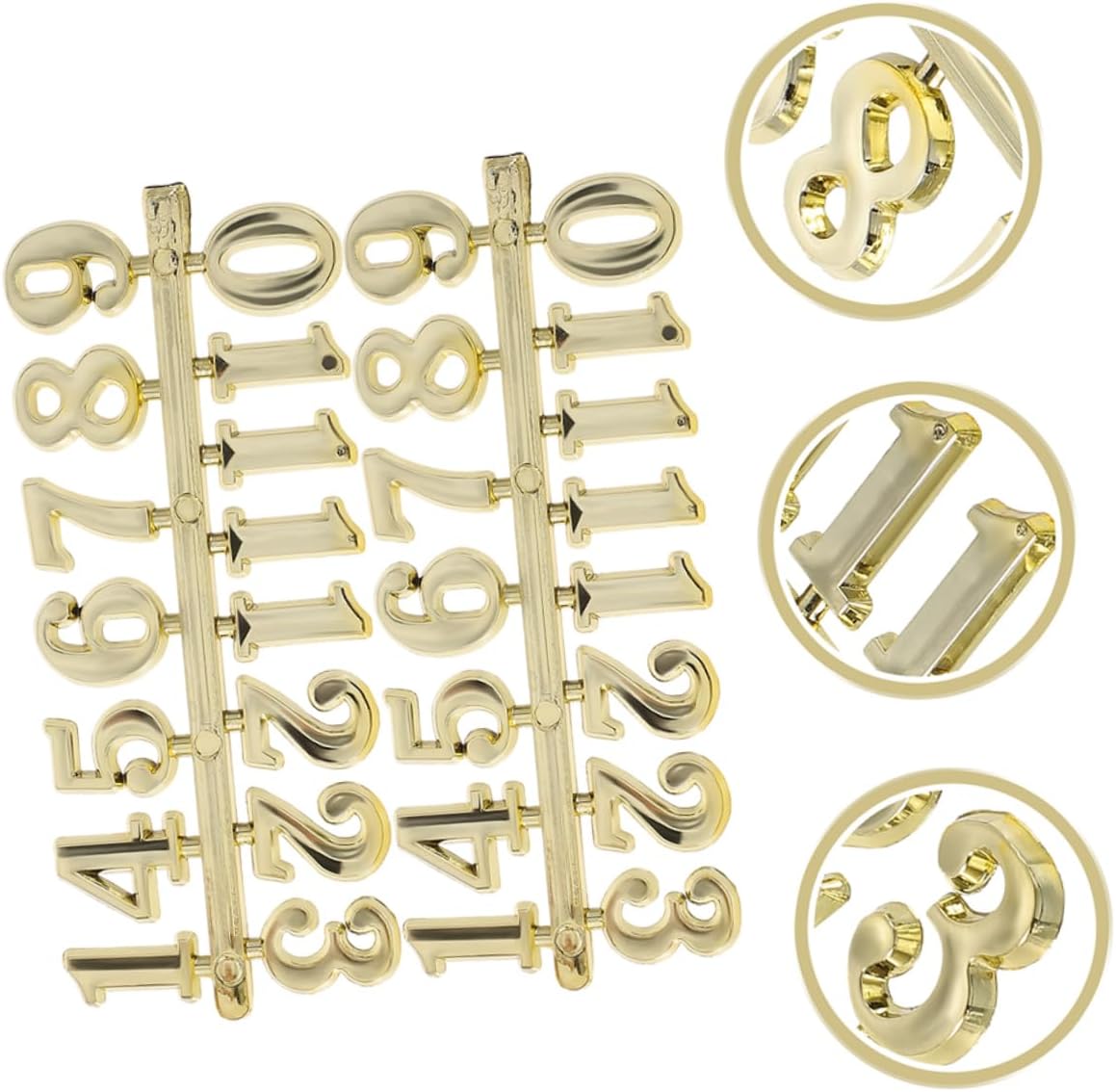 Arabic Clock Numbers 6 Sets Plastic Replacement Parts for DIY Projects