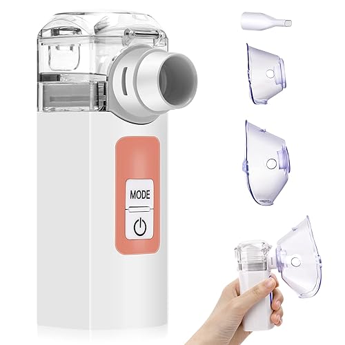 Nebulizador portátil de mano nebulizador para adultos y niños para viajes y uso doméstico, nebulizadores ultrasónicos inhalador de vapor para