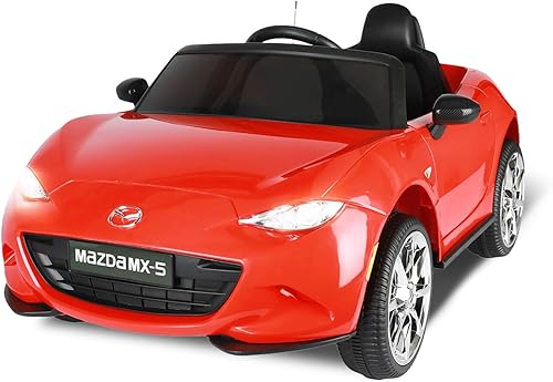 Isobene Mazda MX-5 - Vehículo de paseo para niños de 12 V, con licencia con control remoto para padres, juguete de vehículo eléctrico para niños,