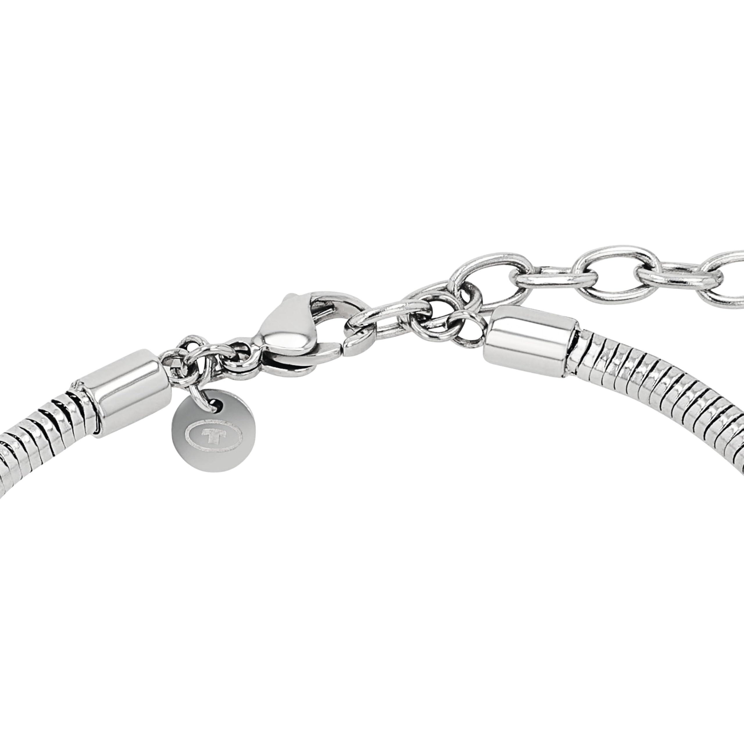 TOM TAILOR - Bracciale da Donna in Acciaio inox - Placcato Oro/Dorato - con Zircone - Ciondolo a Perlina Botte - TT-B0086