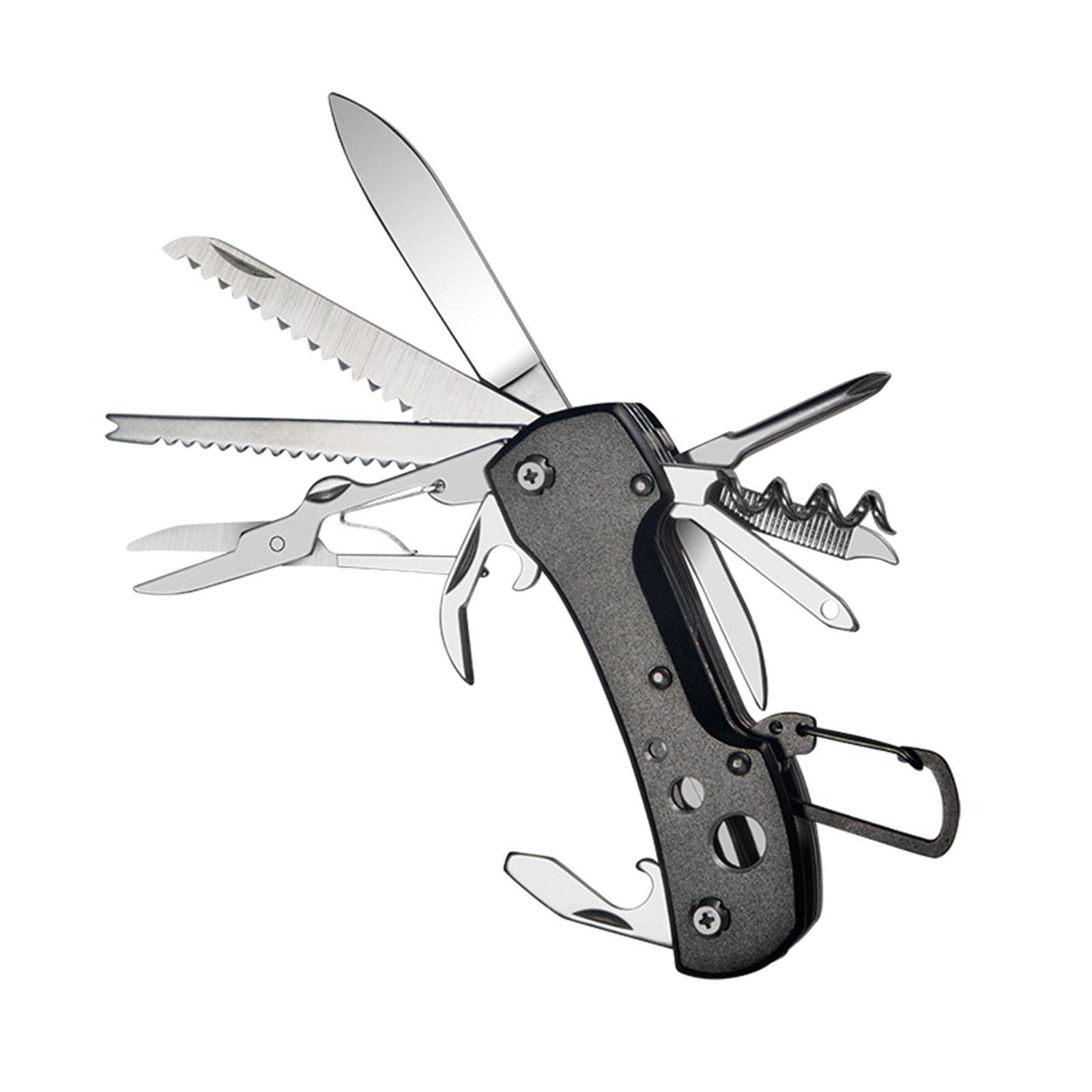 BNF Pocket Multitool Pliers Saw Foldable for Survival Hiking Outdoor Black-image-26