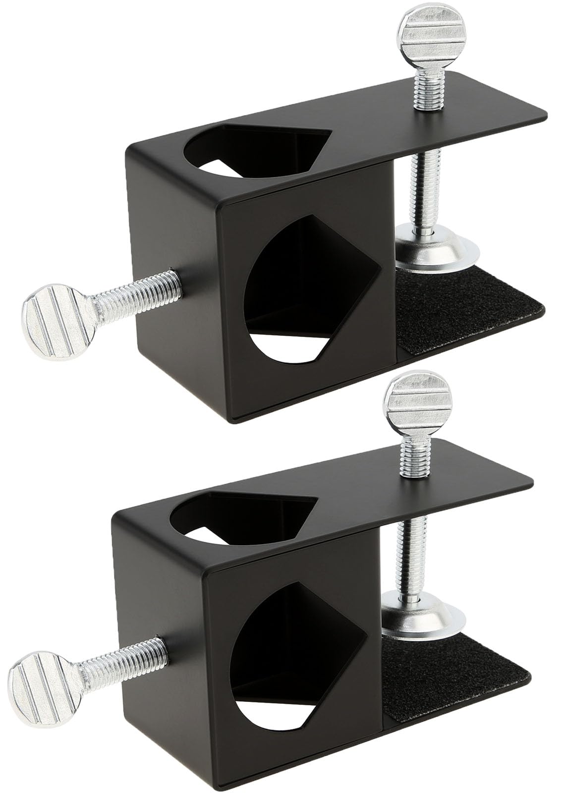 QWORK Deck-Taschenlampen-Klemmen, 4 Stück – Universelle Halterungen Für Geländer & Pfosten (für Stangen Ø 1,6–2,5 Cm)