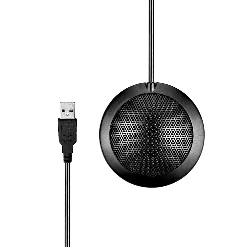 Docooler Stereo Omnidirectional Condenser Microphone Mic USB Connector Plug and Play High Sensitivity for Meeting Business Conference Desktop Computer
