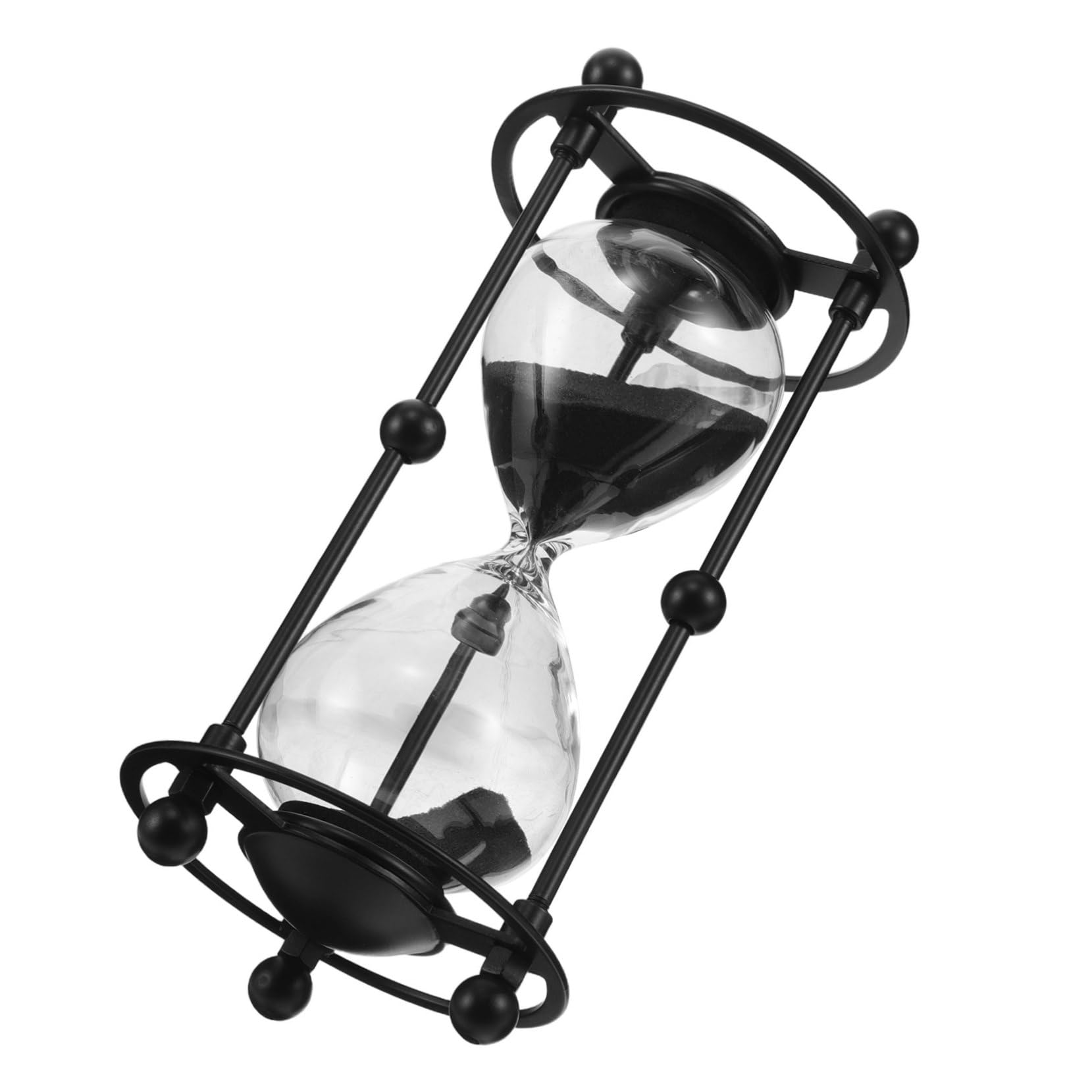 Sablier silencieux TOYANDONA en métal noir, la solution pour travailler sans distraction
