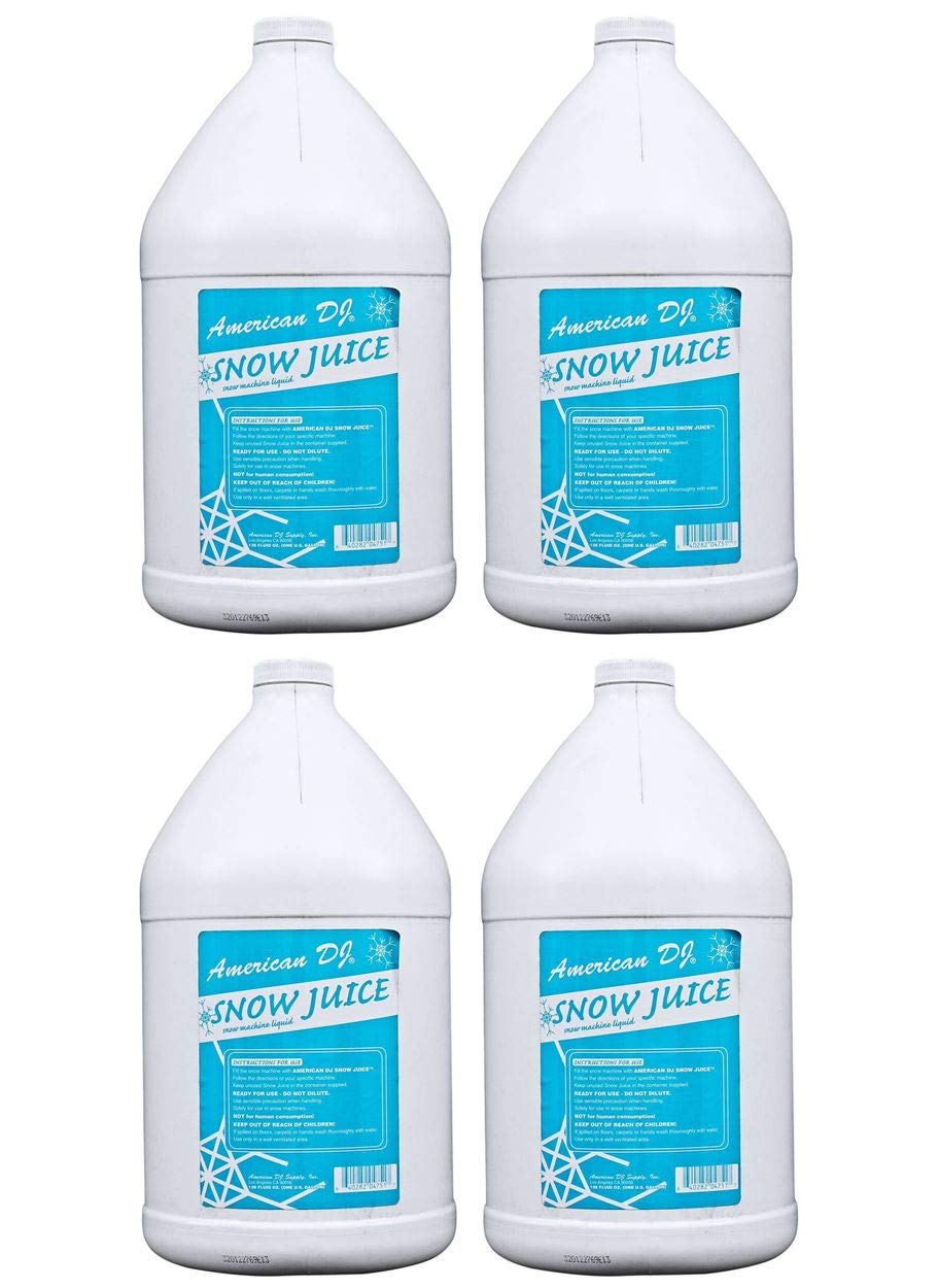 (4) American DJ Snow Gal Gallon of Snow Fluid for Snow Flurry Machine