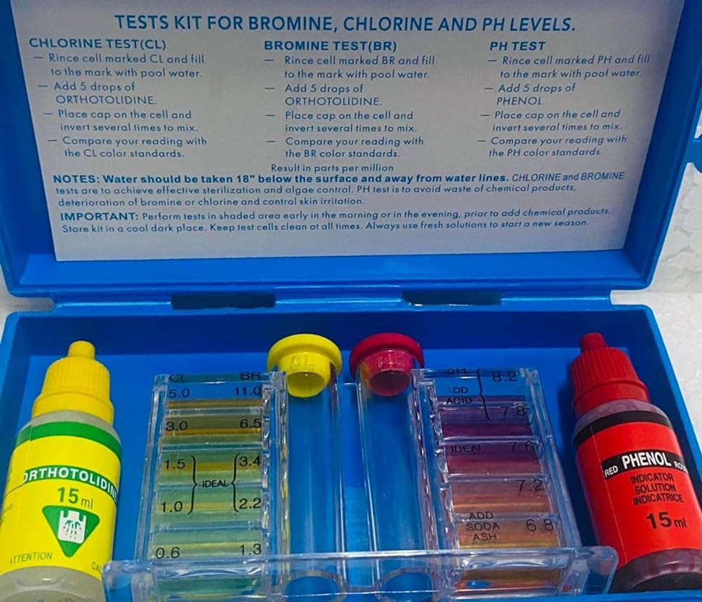 PoolTec (PH & CL) Testing Kit,1 Set PH Chlorine Water Quality Test Kit,Testing Kit Accessories for Swimming Pool (B0D96HLB7Z) Amazon Price History, Amazon Price Tracker