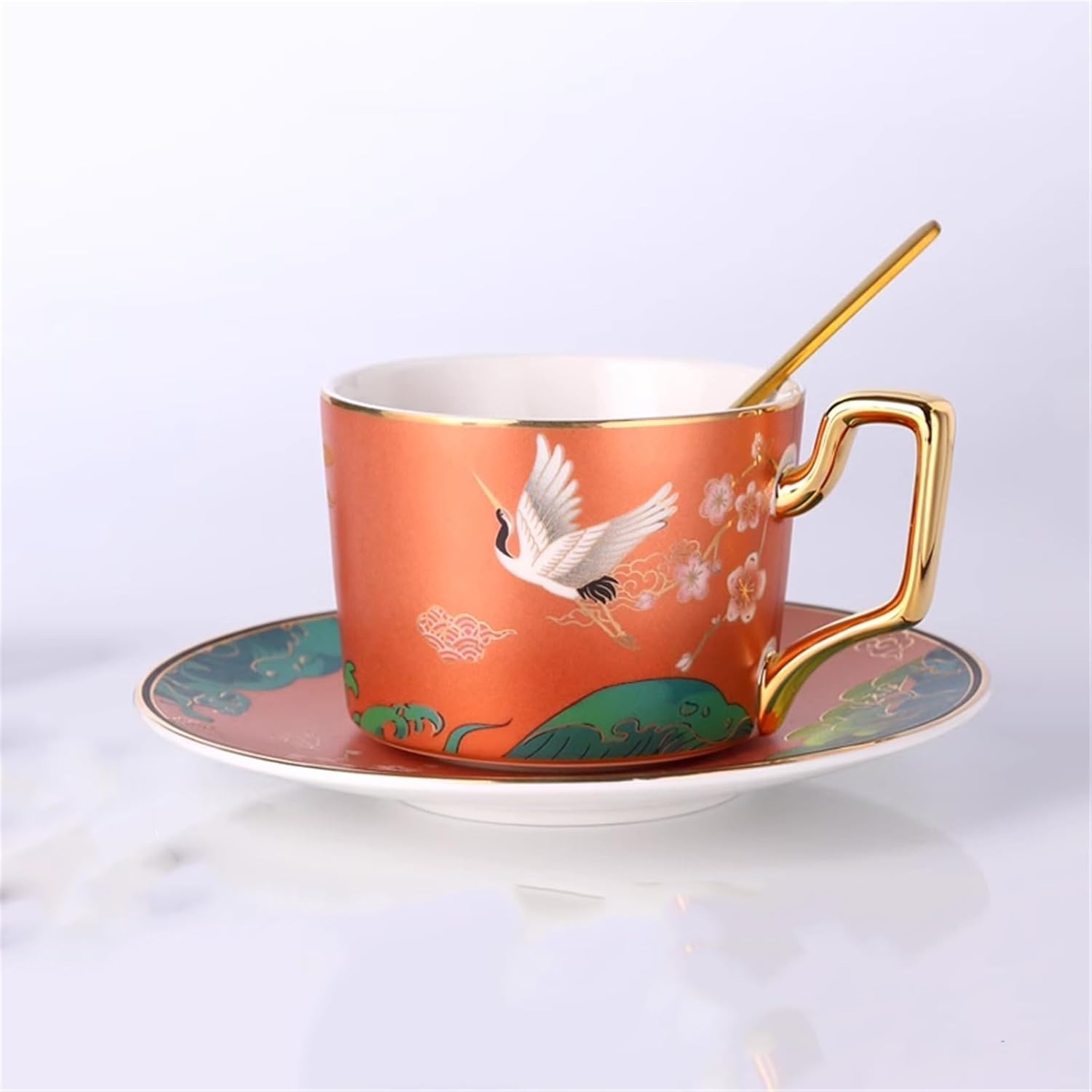 European Hand,Painted Coffee Cup Set, For Chinese Afternoon Tea-style6
