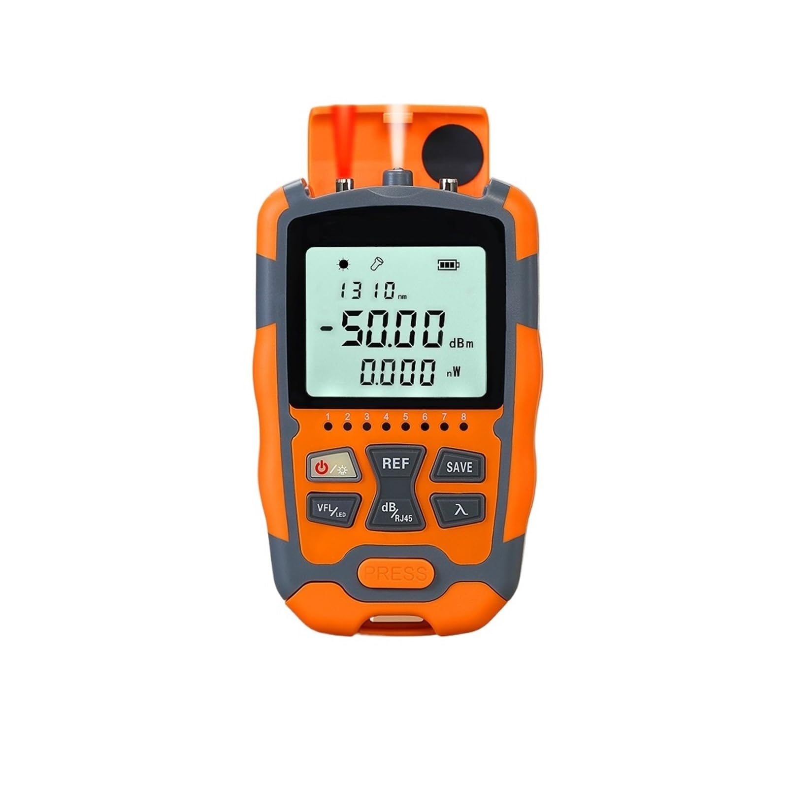 AUA-M50 Mini 4 in 1 Multifunction Optical Power Meter Visual Fault Locator Network Cable Test optical fiber tester(AUA-M50 1MW)