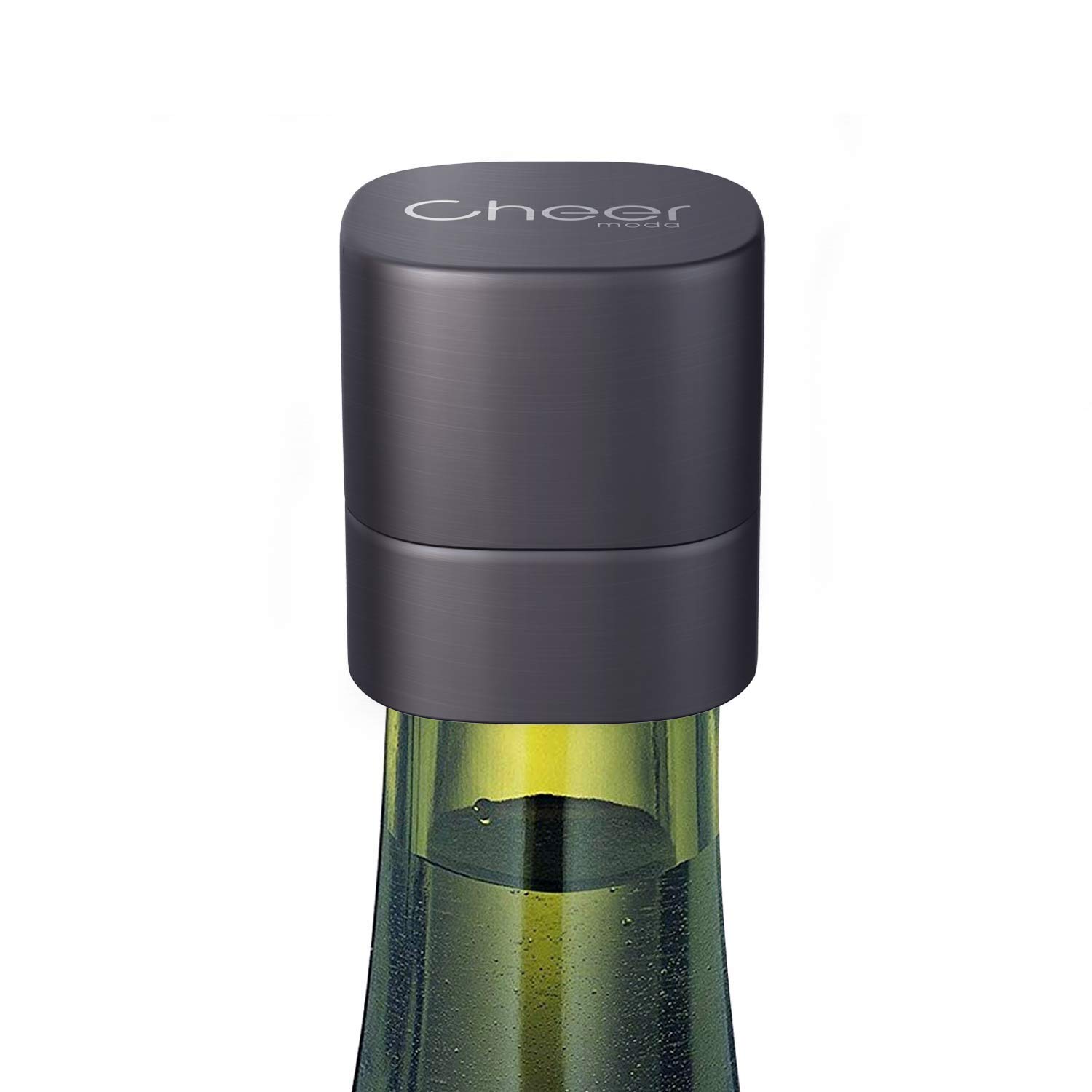 CHEER 7717-W401-029 Bouchon de champagne en acier inoxydable refermable anti-fuite pour prosecco étincelant – Meilleur accessoire pour la maison et les fêtes