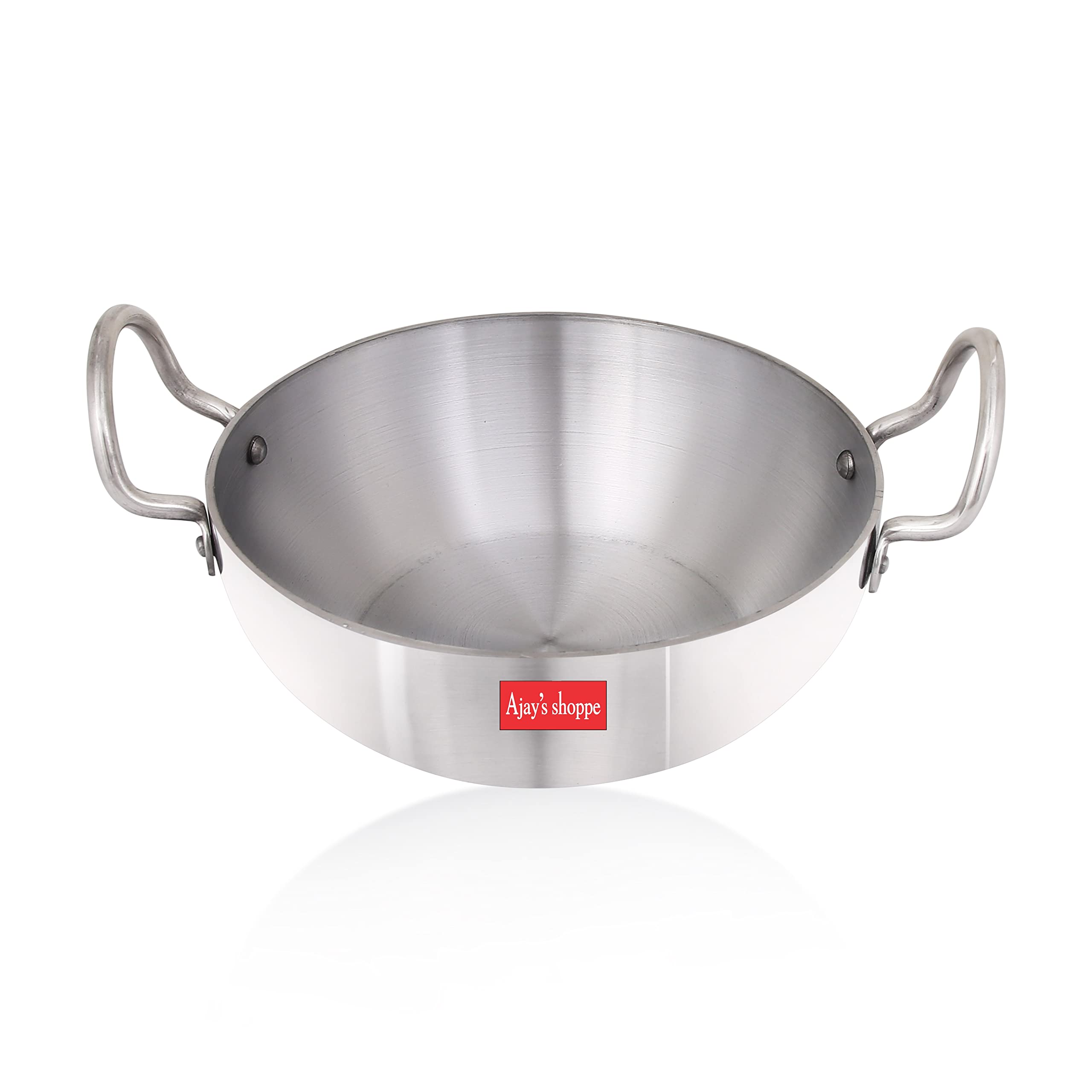 Ajay's Shoppe Aluminium Induction Bottom Kadai with Steel Handle (5 Liter)