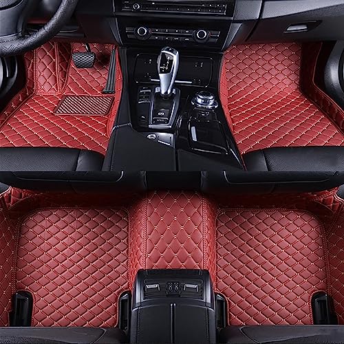 Tapis de sol cuir Wine-Red pour Mitsubishi Outlander 7 places