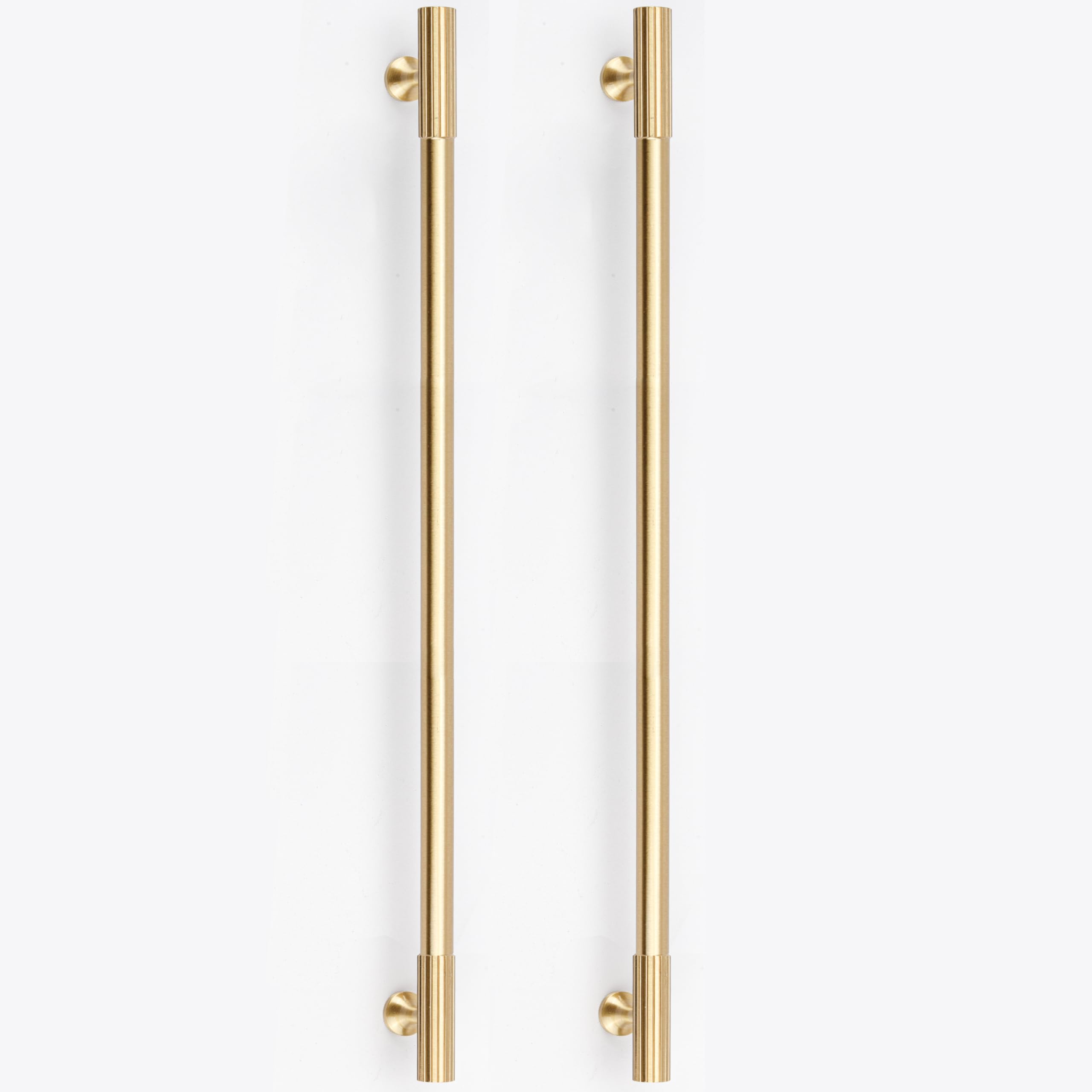 RZDEAL 2pcs Solid Brass Gold Cabinet Pulls, Single Hole T Bar Pulls,12-3/5Inch Total Length for Kitchen Cupboard Handles Modern Drawer Pulls Bathroom Brushed Brass Cabinet Pulls Wardrobe Door Handles