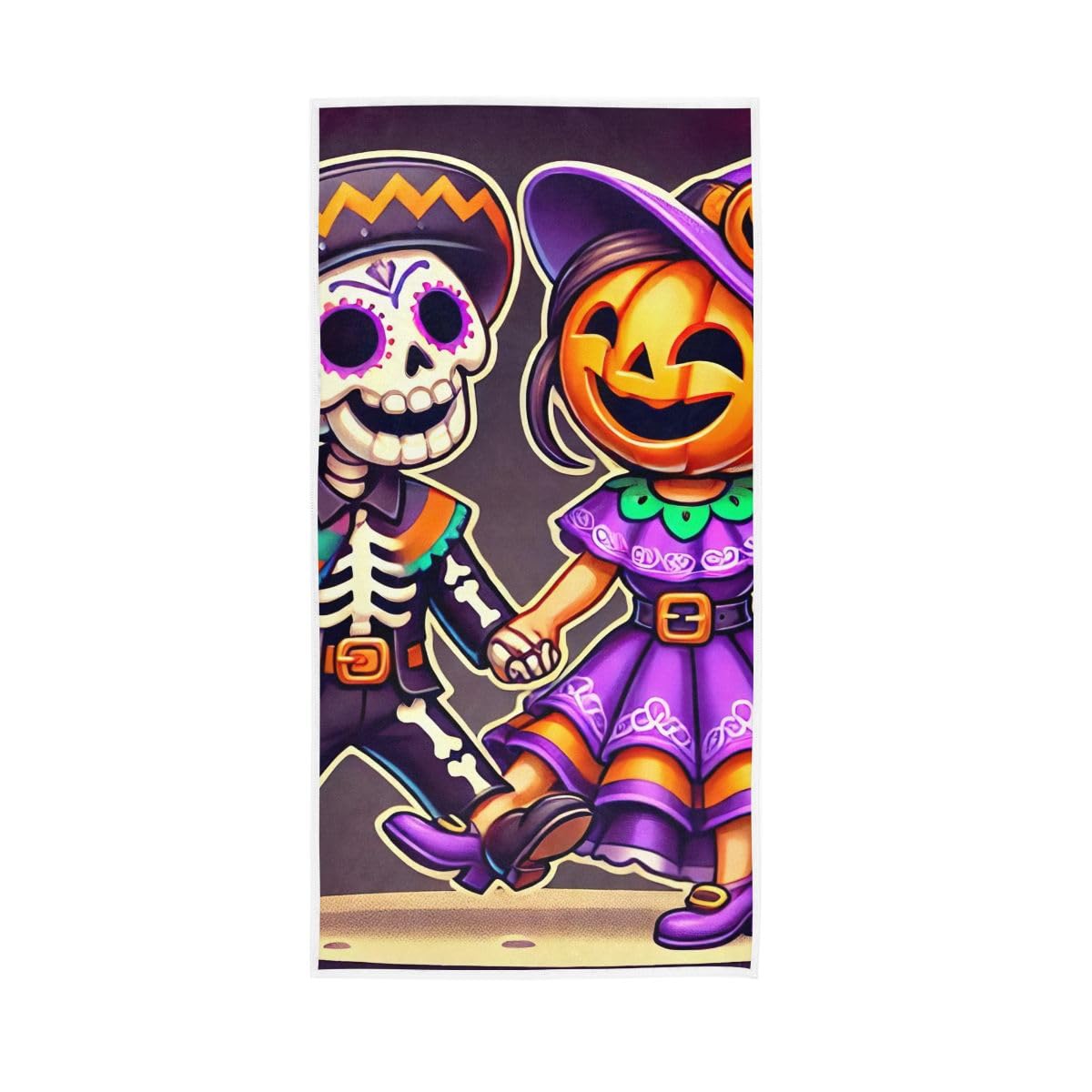 LSRCPD Halloween Characters Hand Towels and Washcloths for Bathroom, Hand Towels for Bathroom, Travel, Camp, Hotel, Spa 15 x 30 Inches