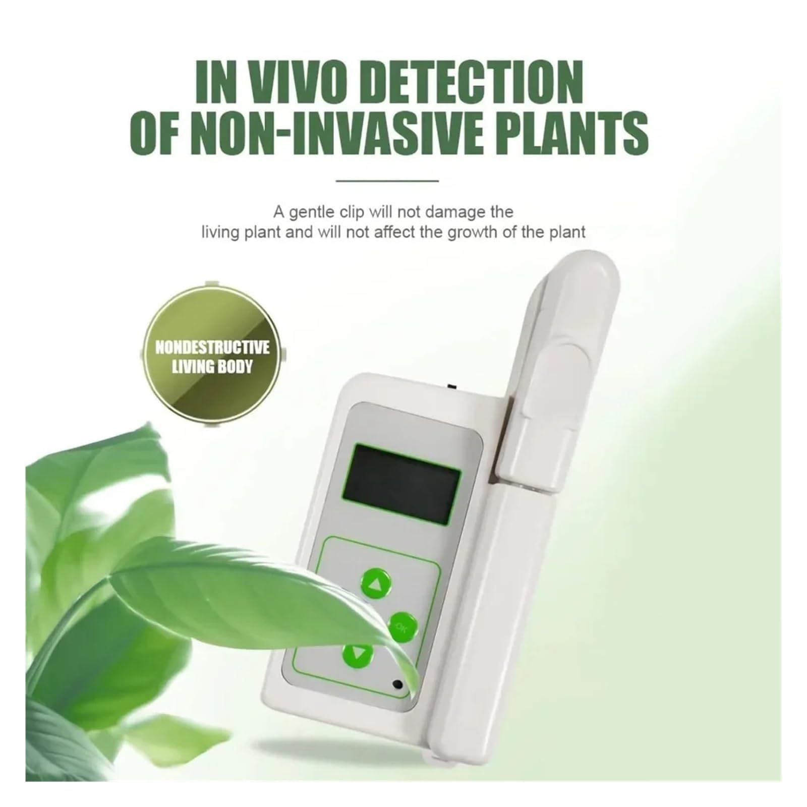 Medidor portátil de clorofila para Plantas, analizador portátil de nutrición Vegetal, detección de Alta precisión del Contenido de clorofila y nitrógeno.