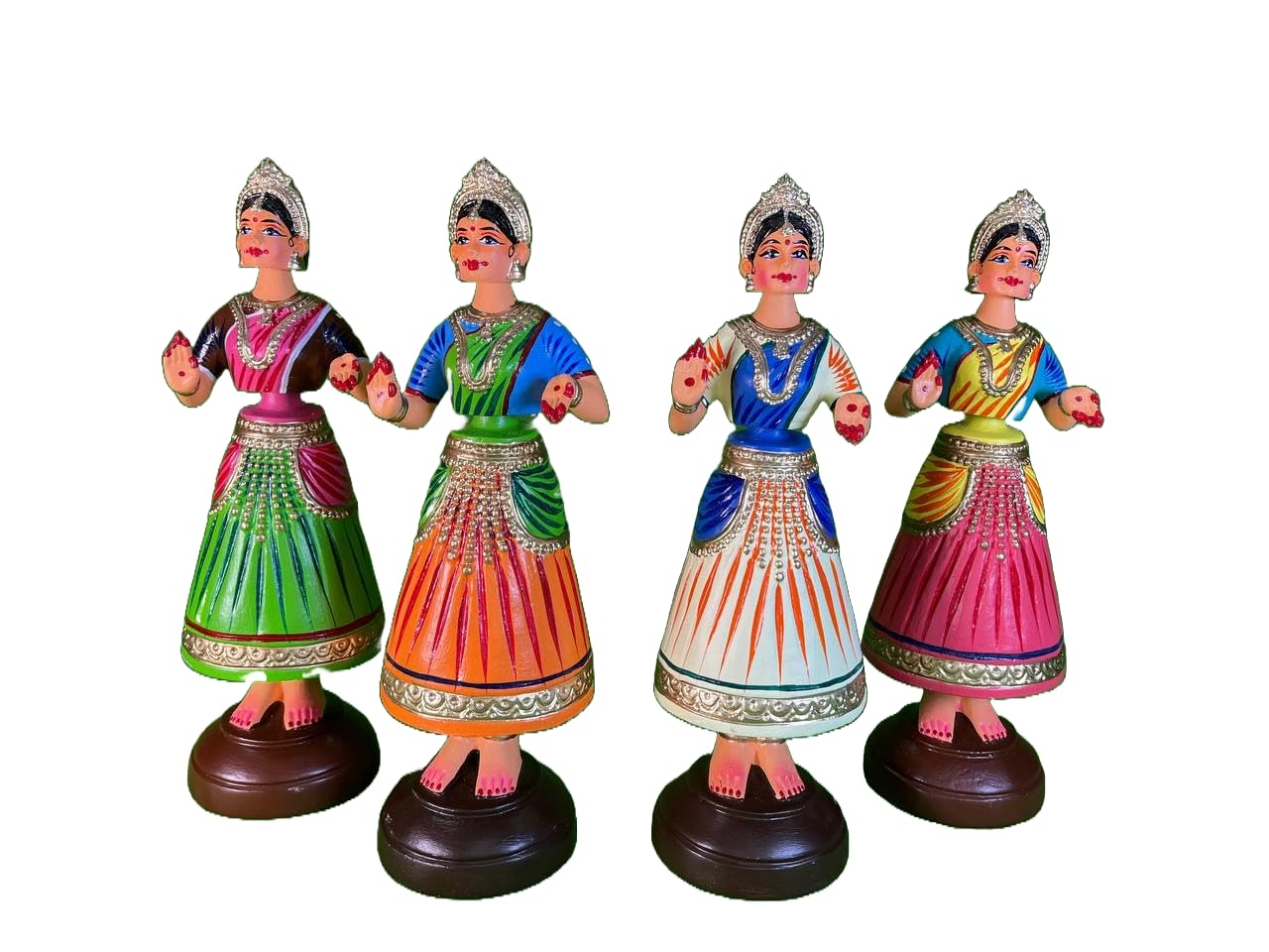 WORTH IT Decorative Handcrafted Dancing Doll Paper Mesh with Elegant Design | Beautiful Trendy Eye-Catchy Showpiece for Home, Office Desk, Room Decoration | Ideal for Gift(HxW_33x12cm)