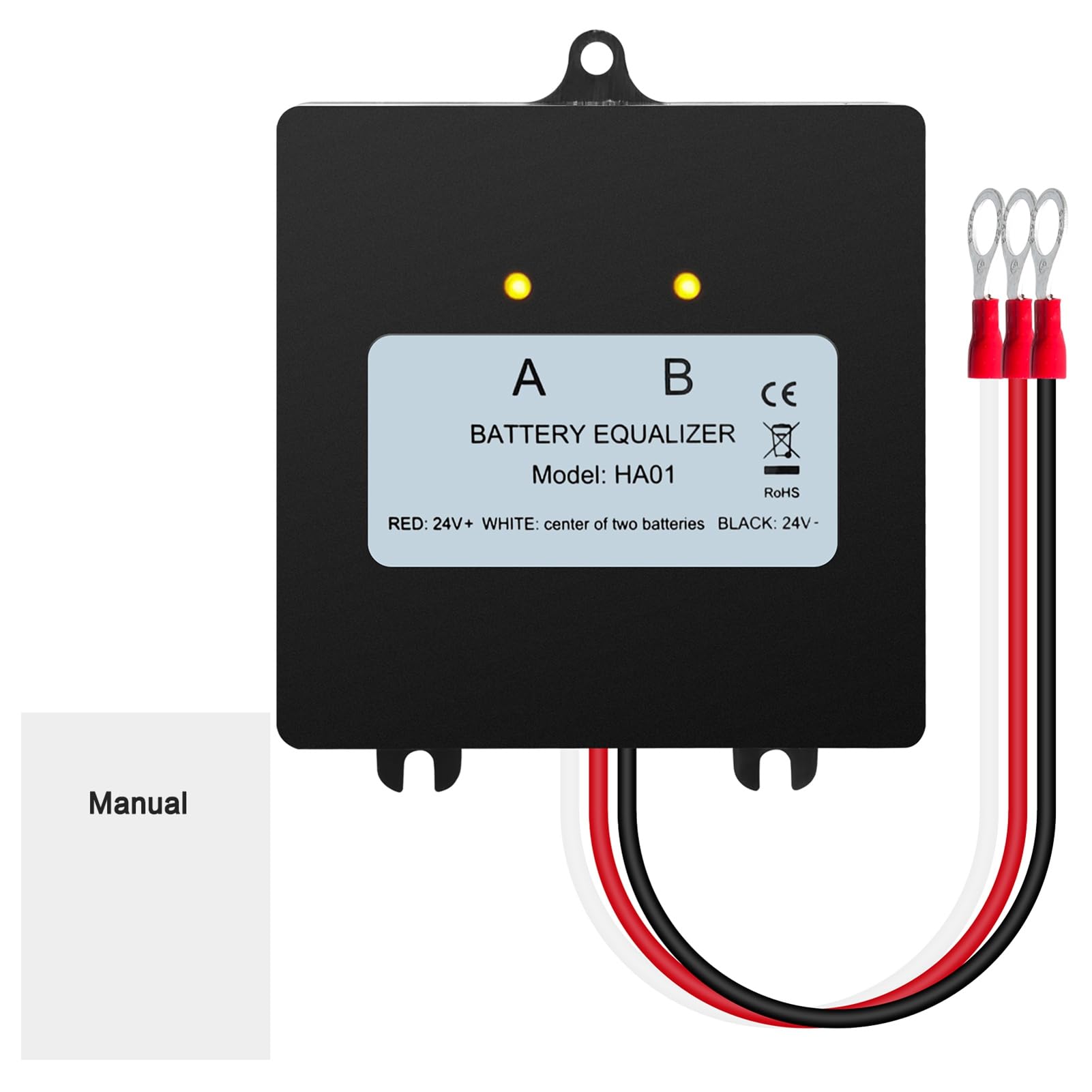 Equalizzatore di tensione della batteria, equalizzatore avanzato della batteria da 24 V - Bilanciatore di tensione intelligente per una manutenzione ottimale della batteria nei veicoli e nei sistemi