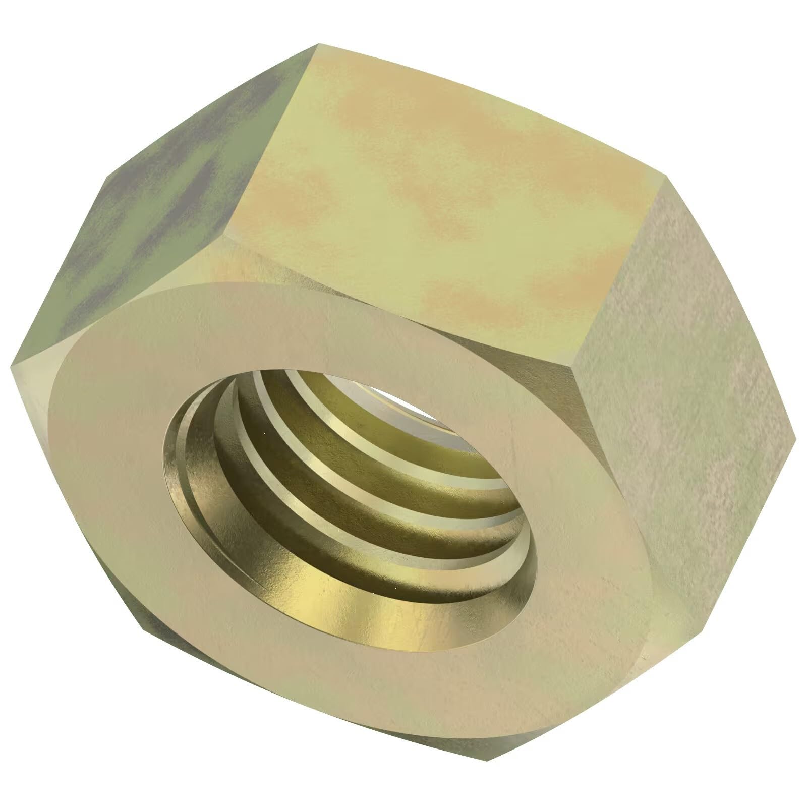 Accu - M6 Hexagon Nuts (DIN 934) - Zinc Plated Mild Steel (Grade 8) (Pack of 50)