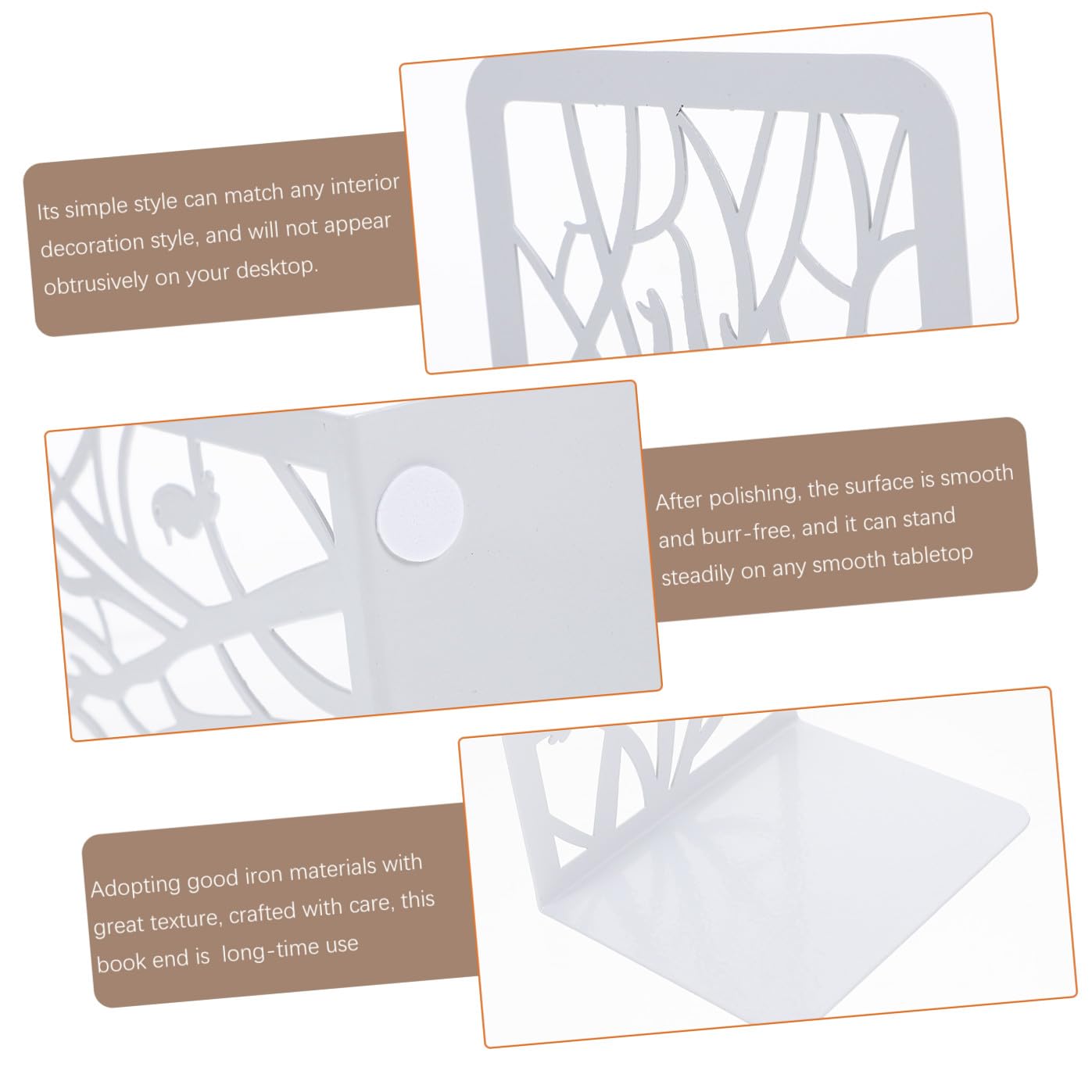 POPETPOP 2 pezzi Fermalibri in Metallo Resistente per Mensole e Scrivania Design e Stabile Supporto Libri Decorativo e Funzionale per Casa e Ufficio