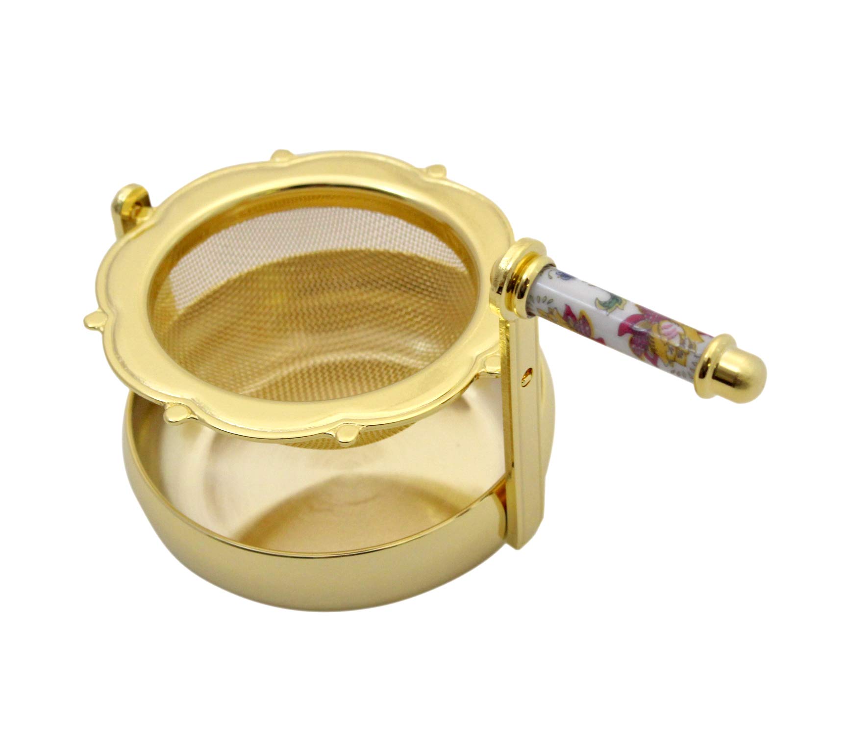 Castle Enterprise MINTON Haddon Hall Rotating Tea Strainer, Made in Japan, Gift Packaging