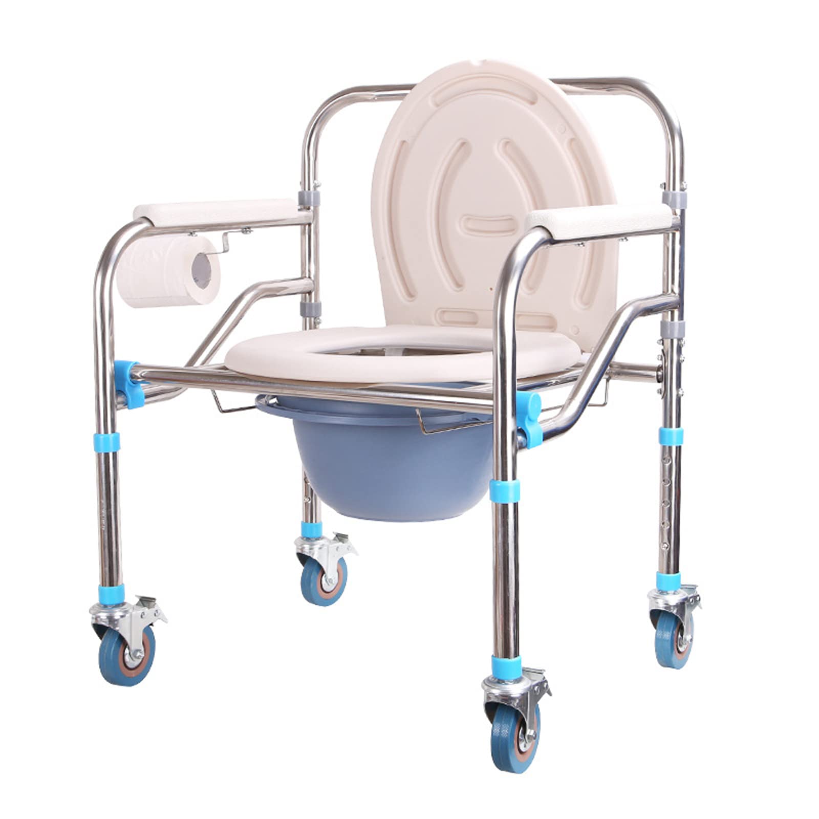 Chaise d'aisance de douche pliante et fauteuil roulant de transfert handicapé