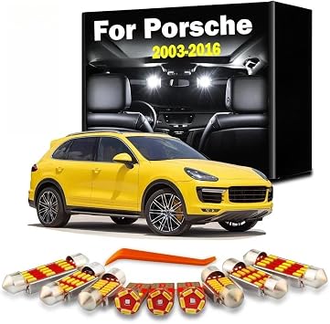 LED Interior Map Dome Futwell Light Kit, Porsche Cayenne 955 957 958 9PA 92A S GTS 2003-2013 2014 2015 2016 Trunk Bulb