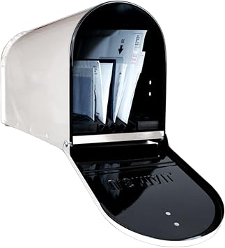 DRYMAIL - Outdoor Metal Mailbox with Insert to Keep Mail Dry | Weatherproof Mailbox for Outside | USPS Approved - White