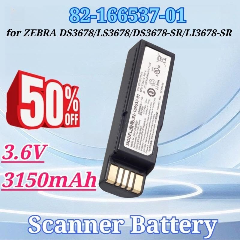 Batería De 3150mAh 82-166537-01 BT-000341-01 For Zebra DS3678 LS3678 LI3678