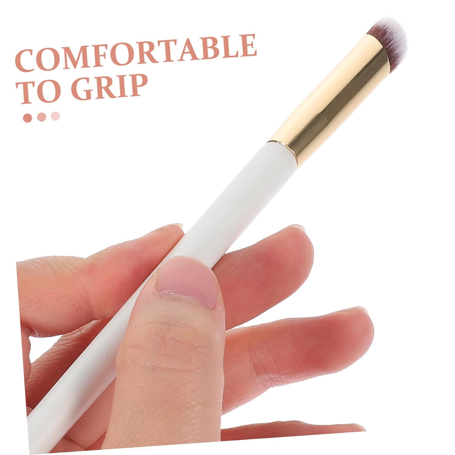 10pcs Angled Concealer Makeup Brushes Small Synthetic Eye Makeup Tools for Women Professional under Eye Contouring and Blending