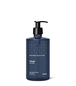 Skandinavisk Wash HAV Sea Scent notes Salt spray and sea kelp, hawthorn and beach rose, 16.91 fl. oz.