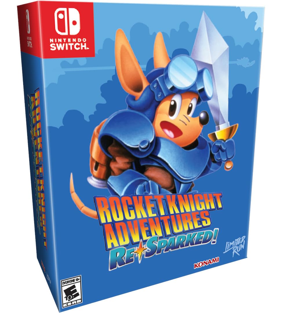 Carátula de Rocket Knight Adventures Re Sparked Limited Run #209 para Switch (edición PAL España)