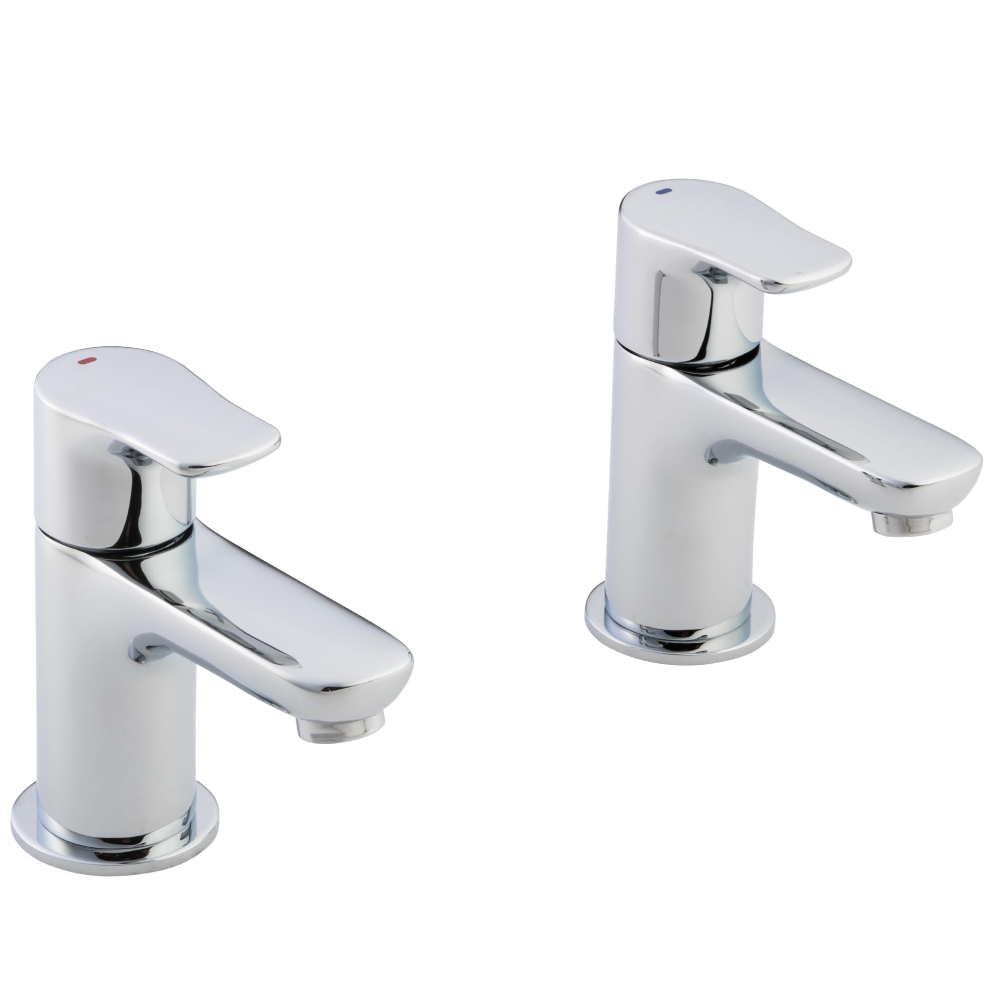 Elion Bath Tap Pair Chrome | Modern Basin Tap | Solid Brass Single Lever