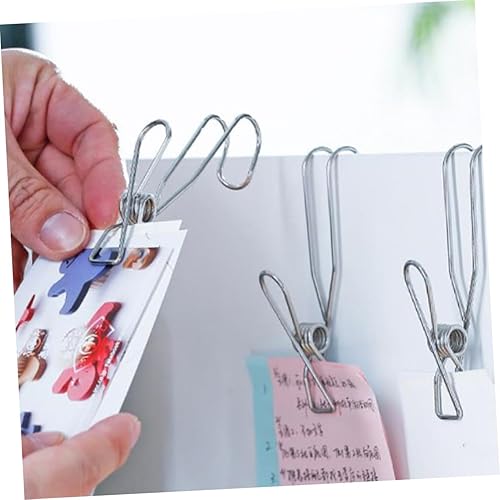 Miniatura 8 de Cabilock 12 piezas de alta resistencia para ropa Pin de lavandería Ganchos de clip de acero para ropa Estante de toalla colgante Clip de alambre