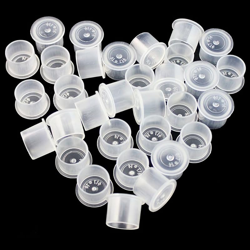 Yuelong Copos para Tinta de Tatuagem com Base, 11 mm, Pacote com 1000 unidades